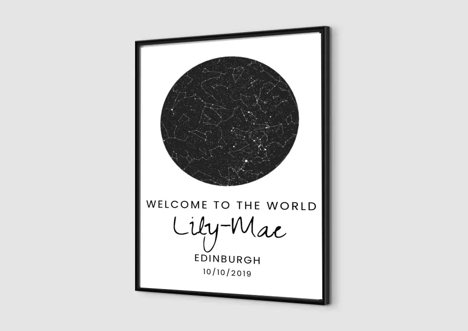 Welcome to the World, Little Star: Personalized Baby Star Map