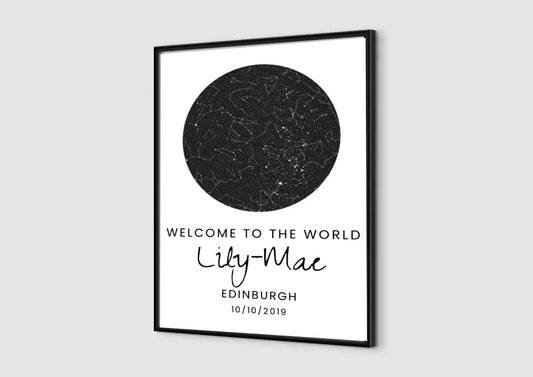 Welcome to the World, Little Star: Personalized Baby Star Map